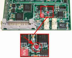 Diagram illustrating the location of testpoint on PCB 108