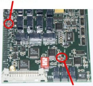 Diagram illustrating the location of testpoint on PCB 108E